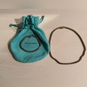 Tiffany & Co. Silver Box Chain Necklace and Bravelet set